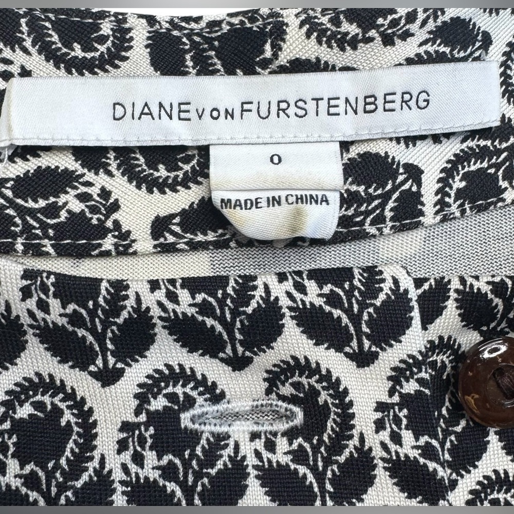 Diane Von Furstenberg Sadie Indian Brocade Floral Stamp Mini Dress Womens 0 - Picture 9 of 15